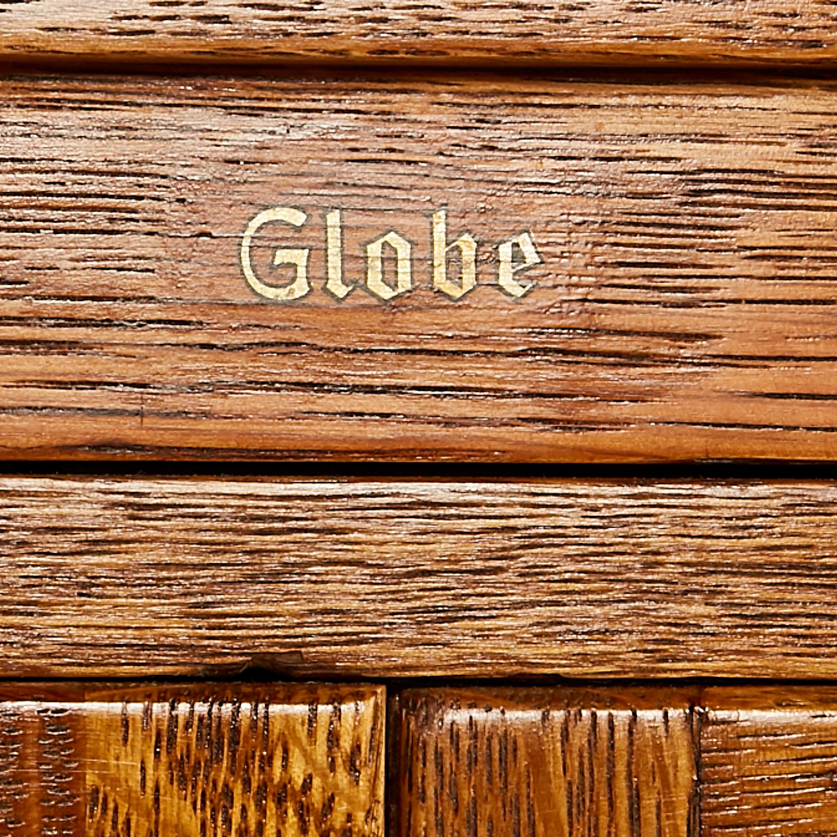 American Quarter-Sawn Oak Globe File Cabinet