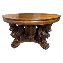 Antique Quarter sawn Oak Horner Griffin Table