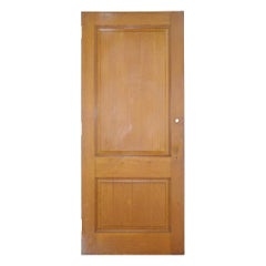 Quarter Sawn Oak Privacy Door with Two Panels from the 1940s