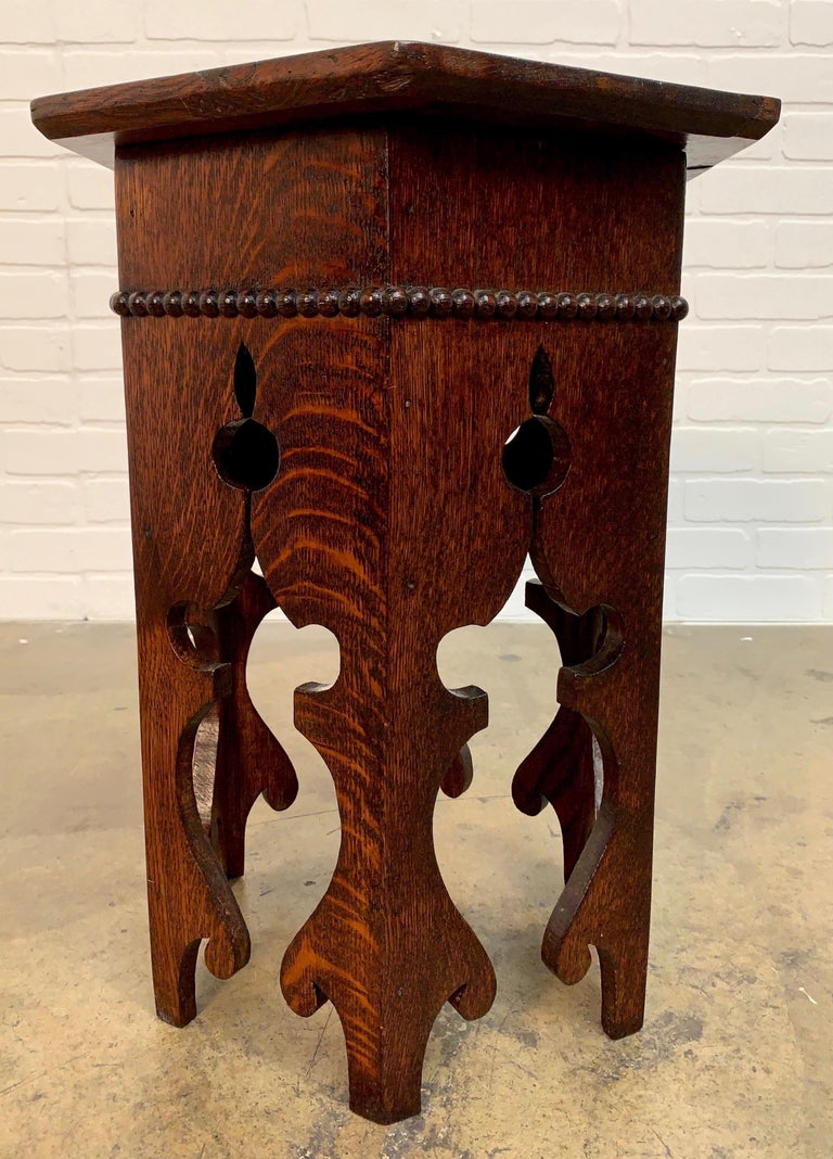 Quarter Sawn Oak Side Table at 1stDibs