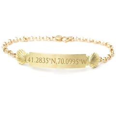 18 Karat Gold Armband von Lister Locke mit Jakobsmuschel-Schale