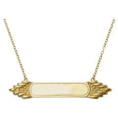 Susan Lister Locke Quarterboard Necklace in 18 Karat Gold, Large