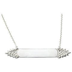 Susan Lister Locke Quarterboard Necklace in Sterling Silver, Small