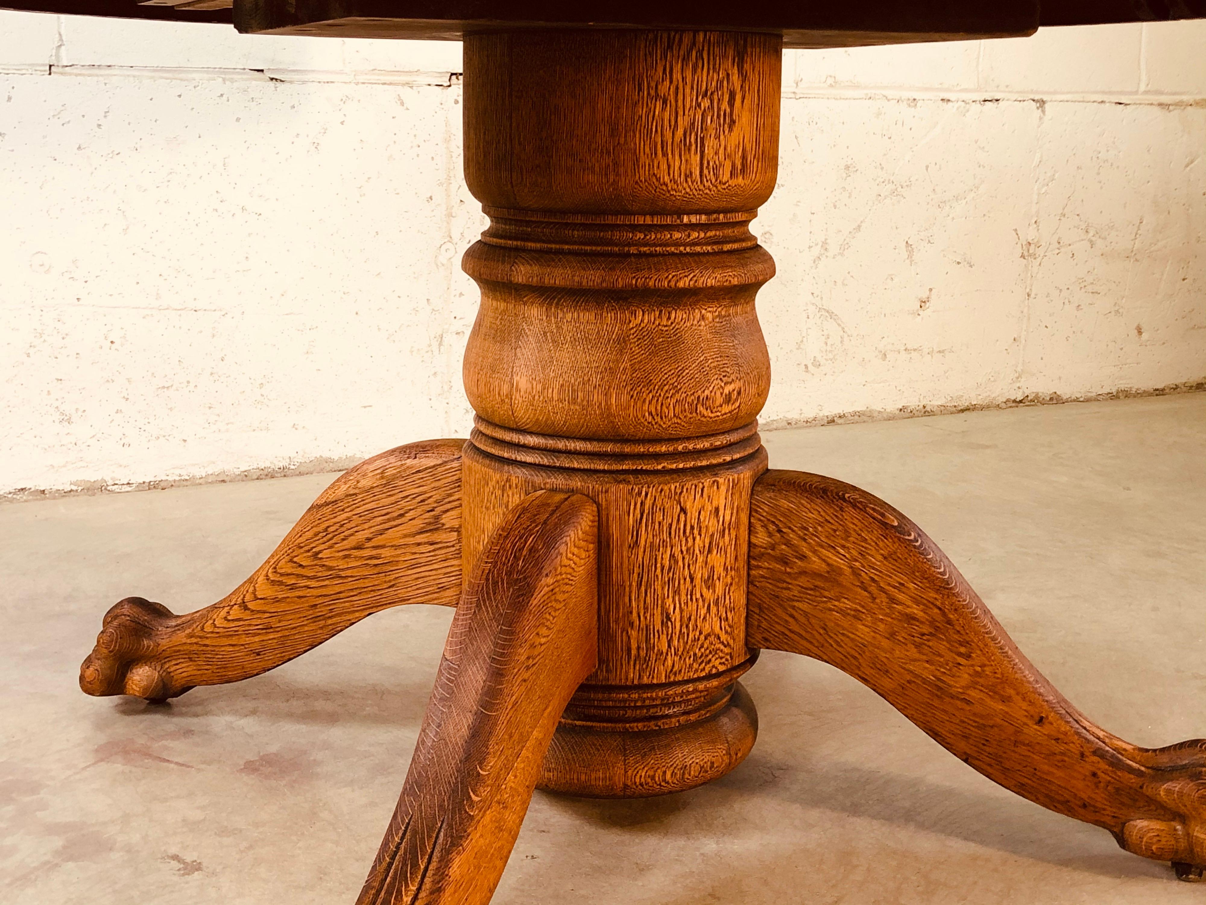 claw foot pedestal table