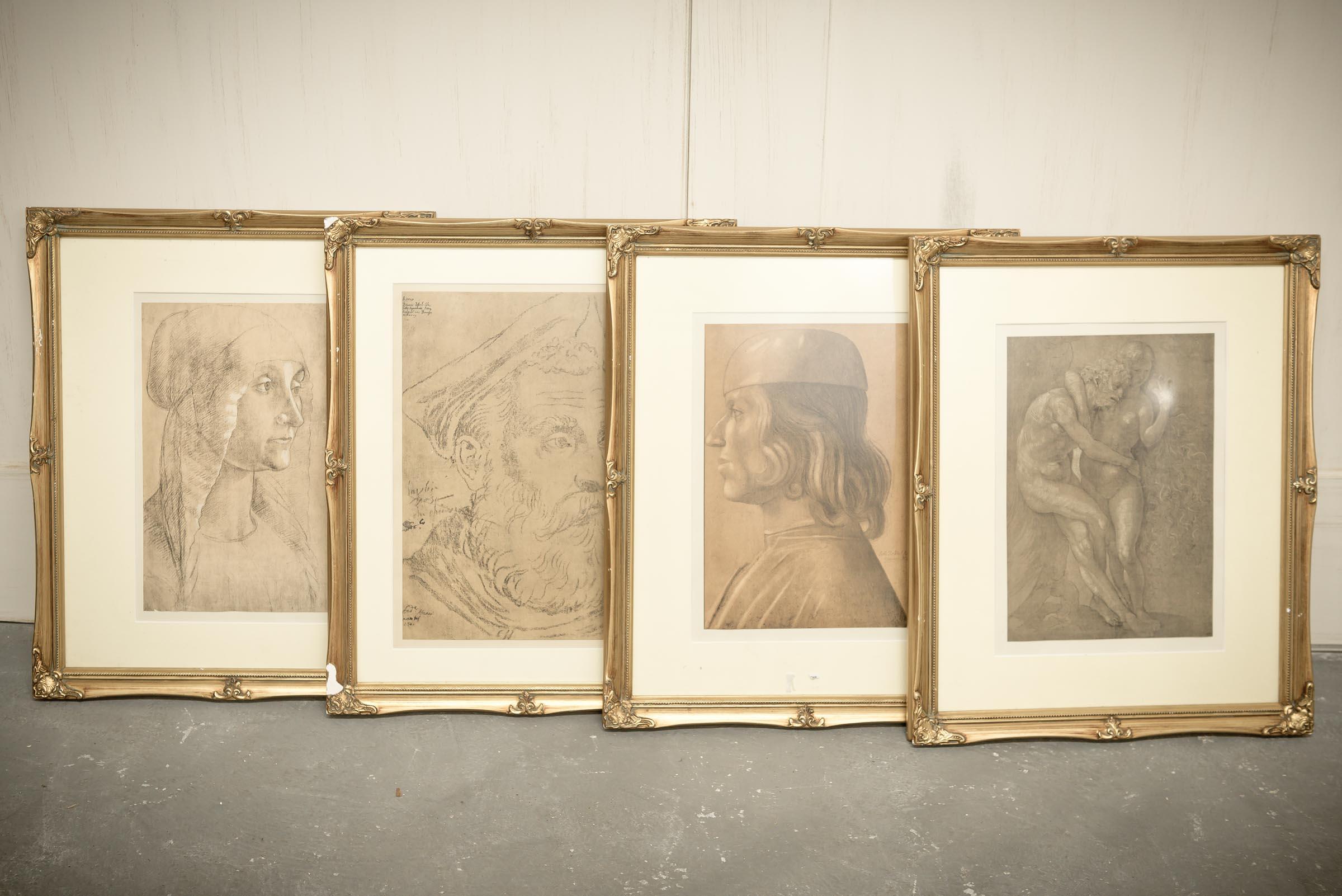 Quartet of Chatsworth gilt framed prints.