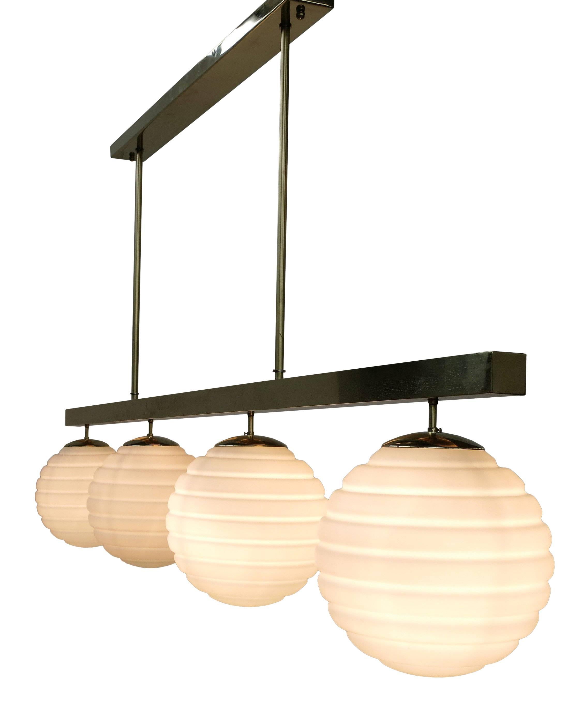 Frosted Quartetto Chandelier by Fabio Ltd For Sale