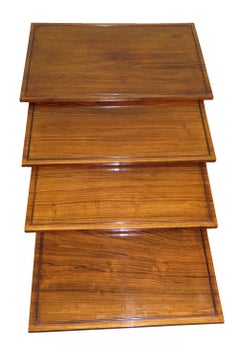 Quartetto Nest of Four Regency Rosewood Coffee Tables