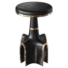 Tabouret de bar Quartina en acier inoxydable et bronze, Istanbul