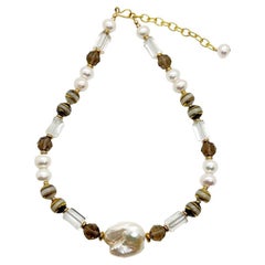Quarts and Pearls Necklace