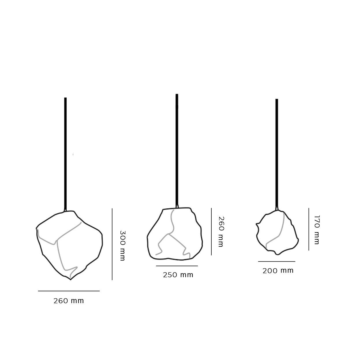 Quartz 5 Lights Glass Pendant en vente 2