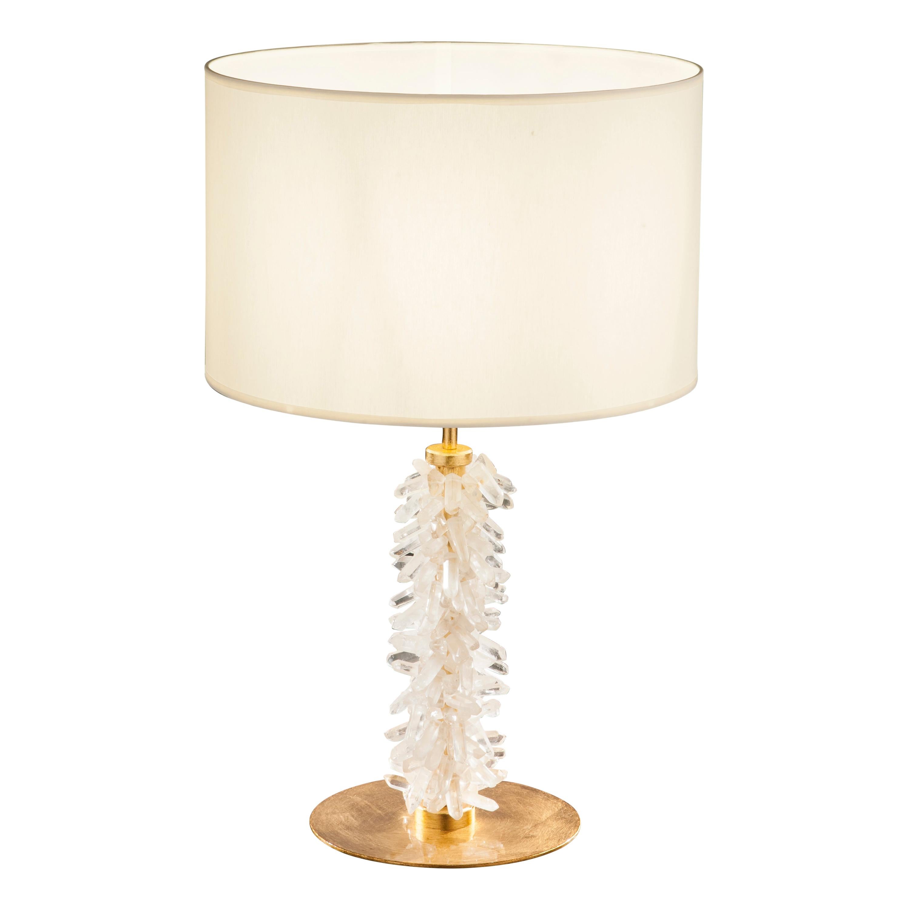Quartz Table Lamp by Aver For Sale