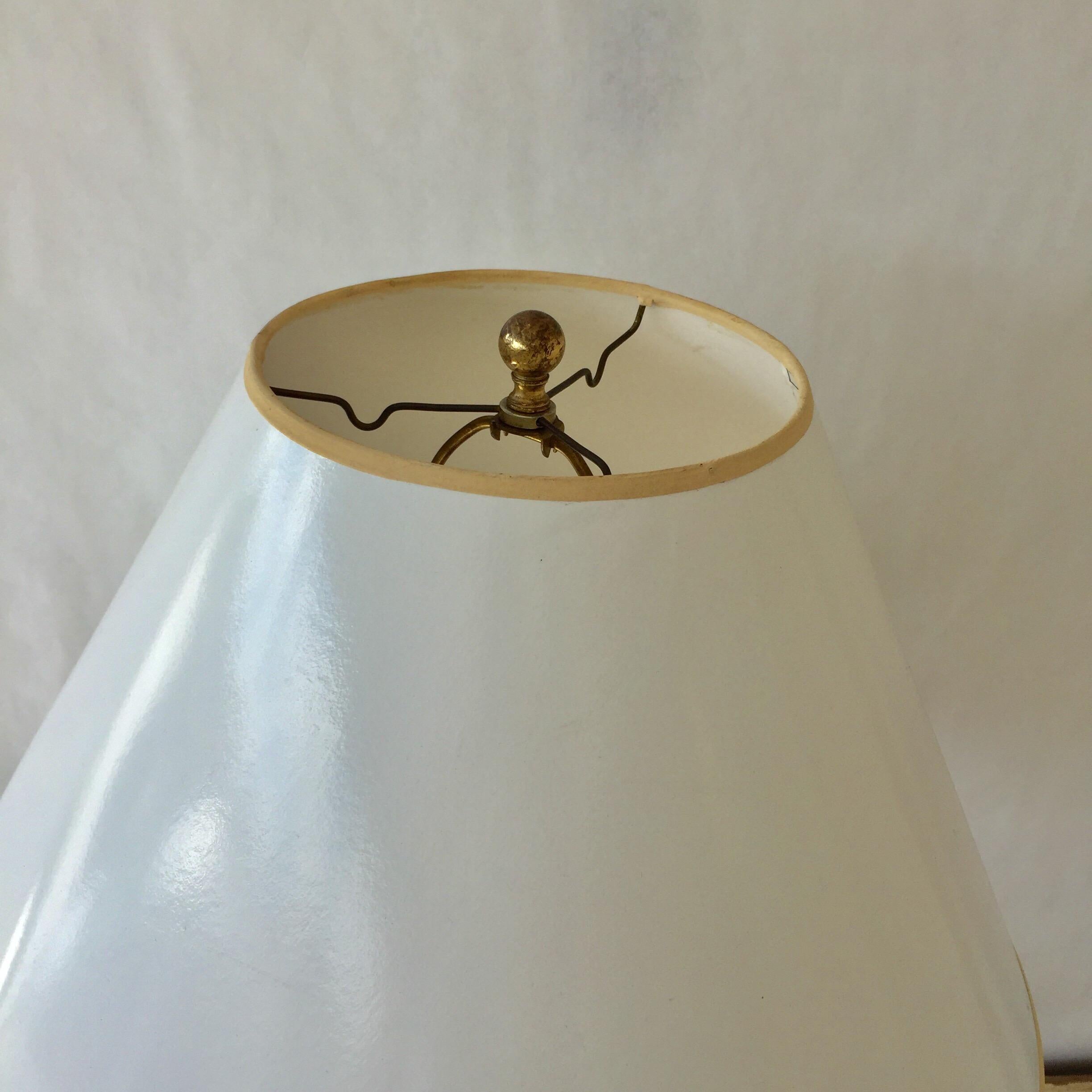 Quartz and Brass Plant Arrangement Table Lamp For Sale 2
