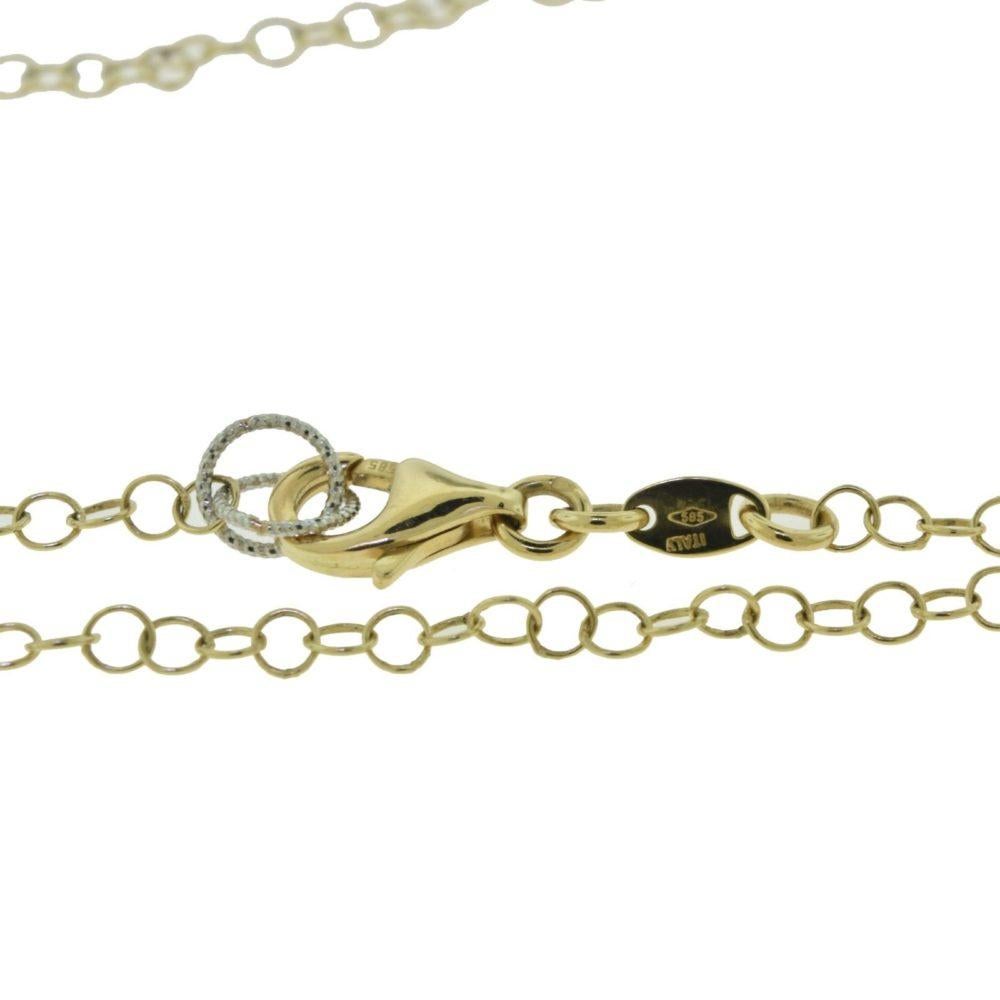 Taille ronde Collier italien à cercles superposés en or jaune, quartz et citrine en vente