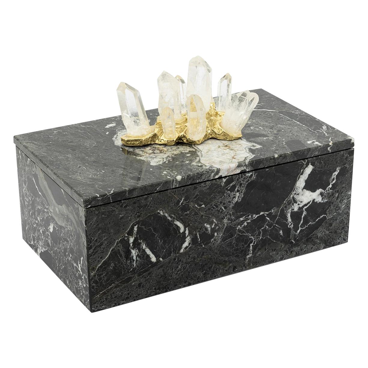 Quartz and Marble Box For Sale