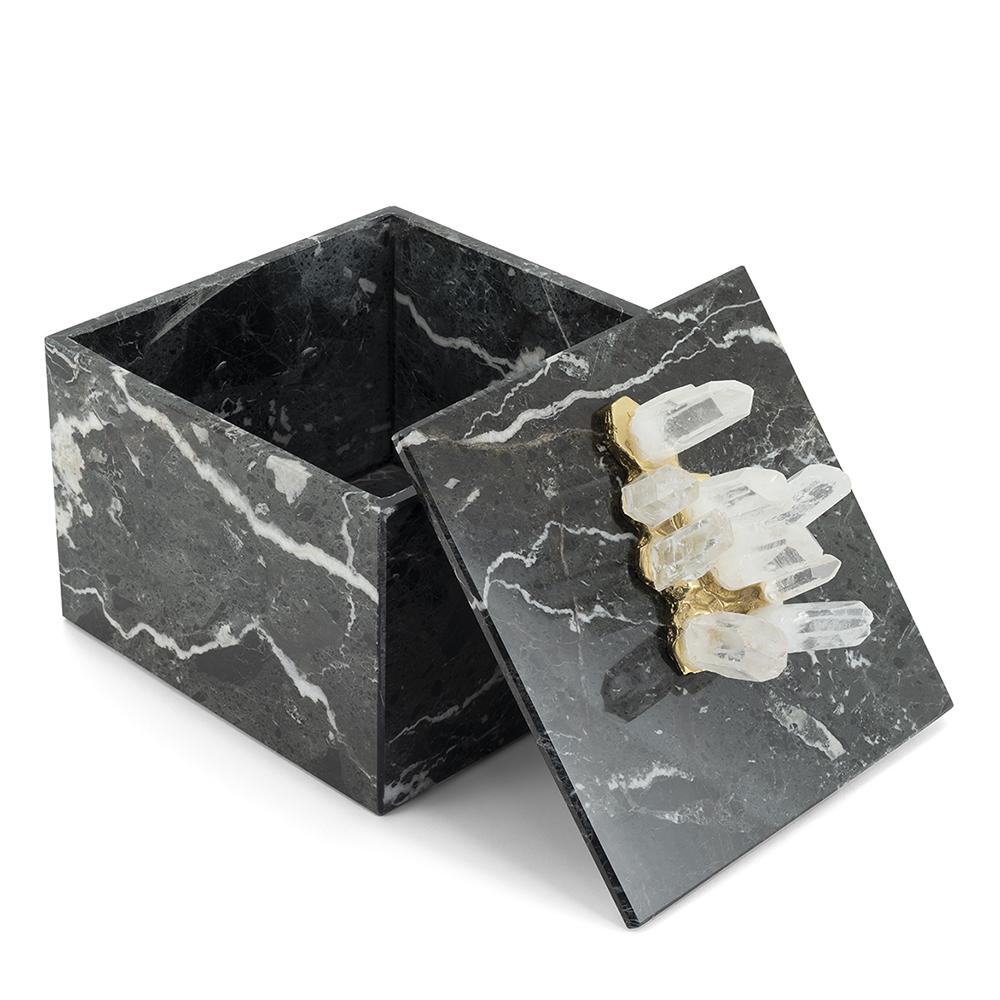 Quartz and Marble Square Box For Sale 1