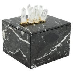 Vintage Quartz and Marble Square Box