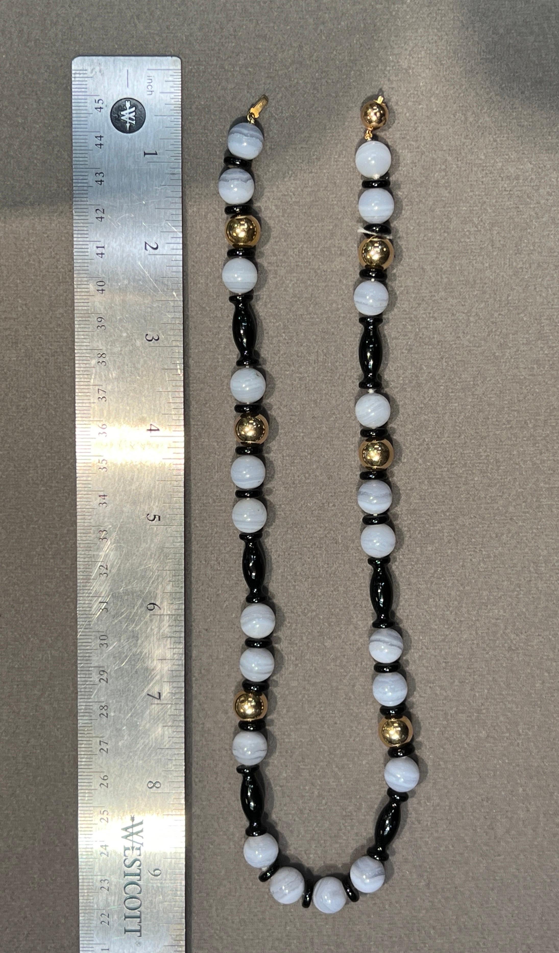 Collana di quarzo e onice con perline In condizioni ottime in vendita a New York, NY