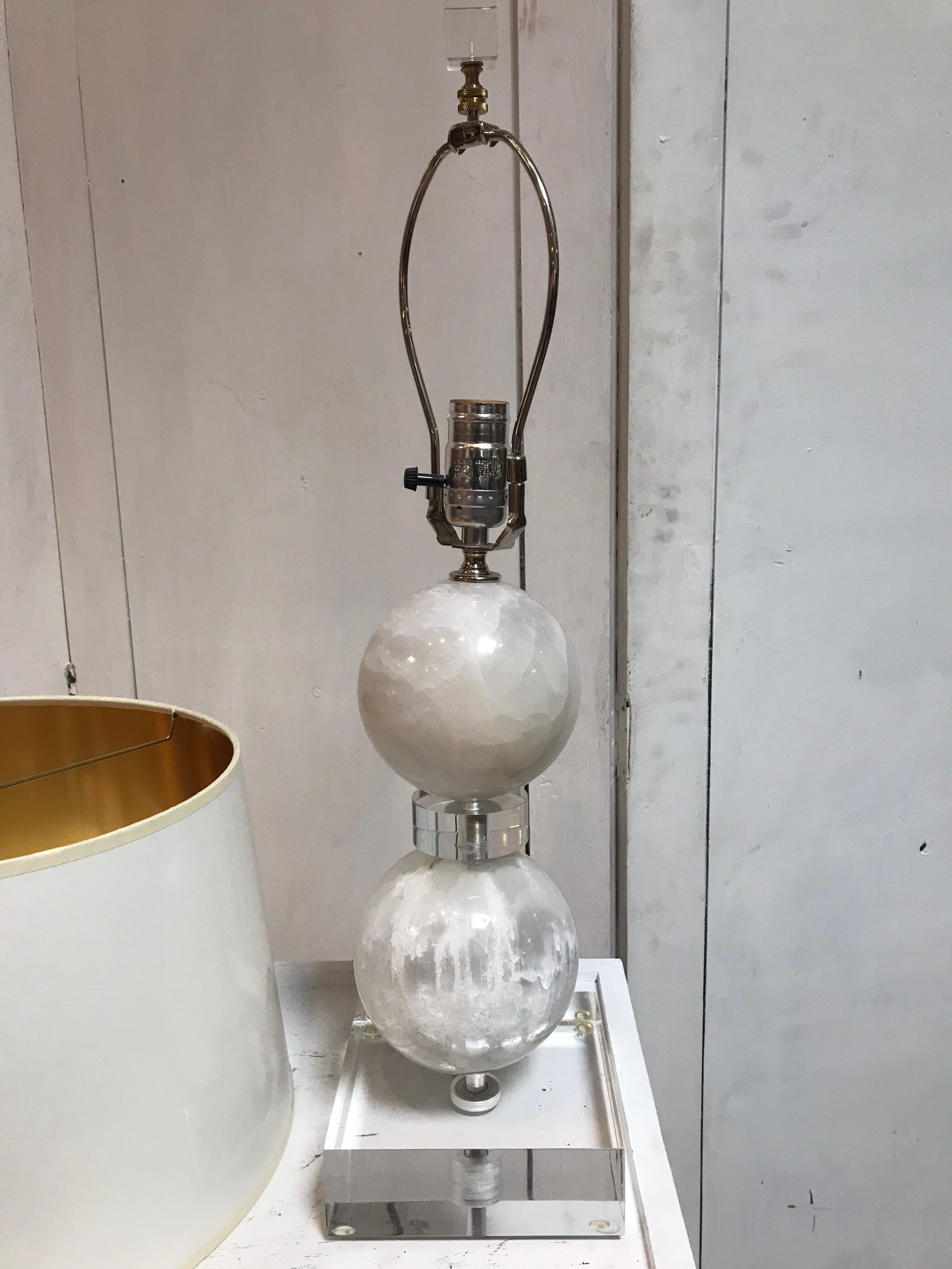 20th Century Quartz Ball Lamp For Sale