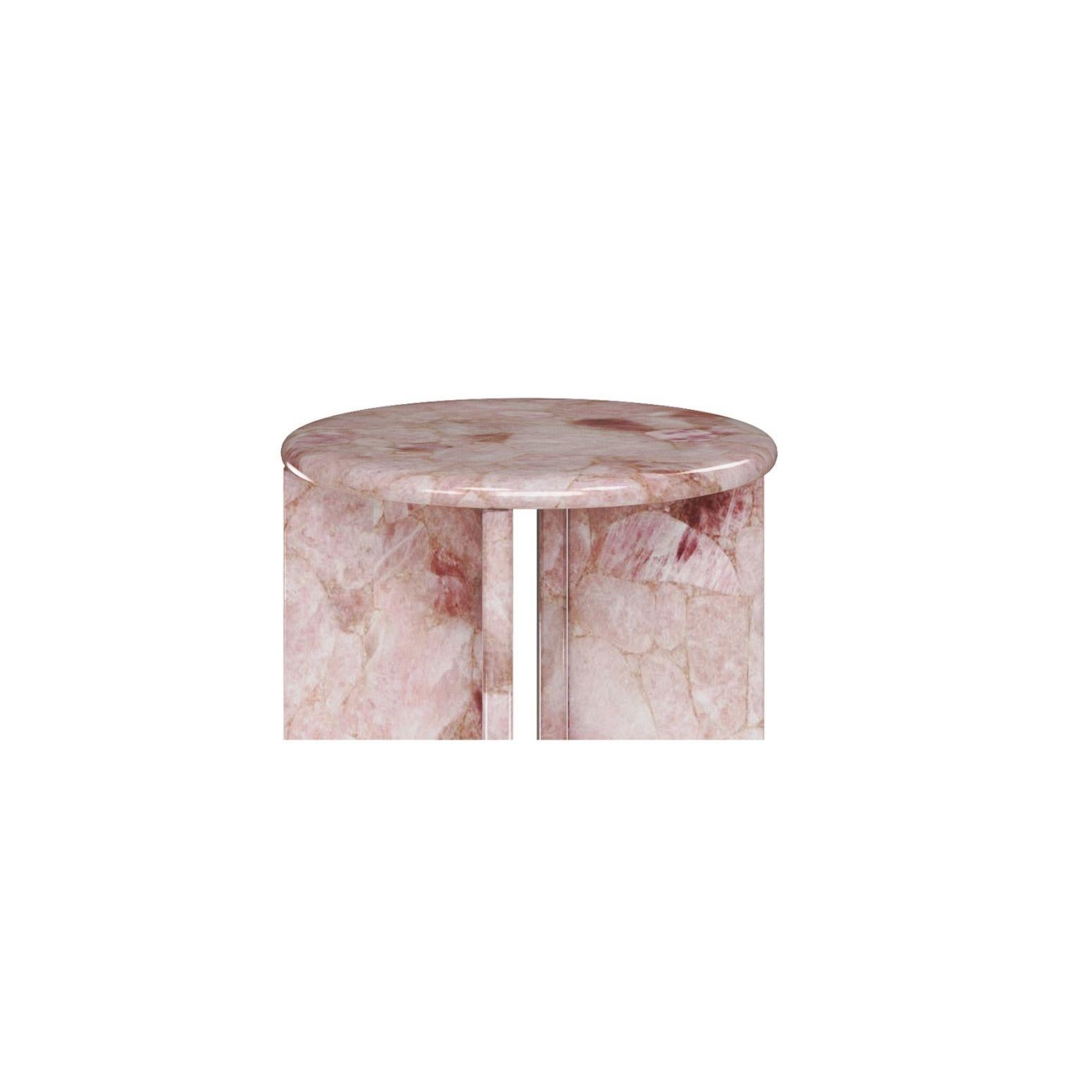 Modern Quartz Betty Baby Love Side Table Hand-Sculpted by Element&Co