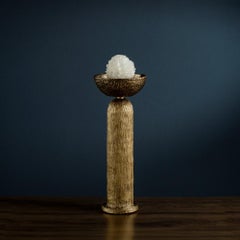 Quartz and Bronze Table Lamp by Aver