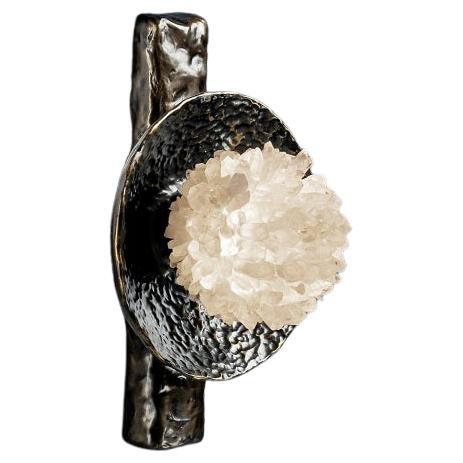 Quartz and Bronze Wall Light I by Aver For Sale