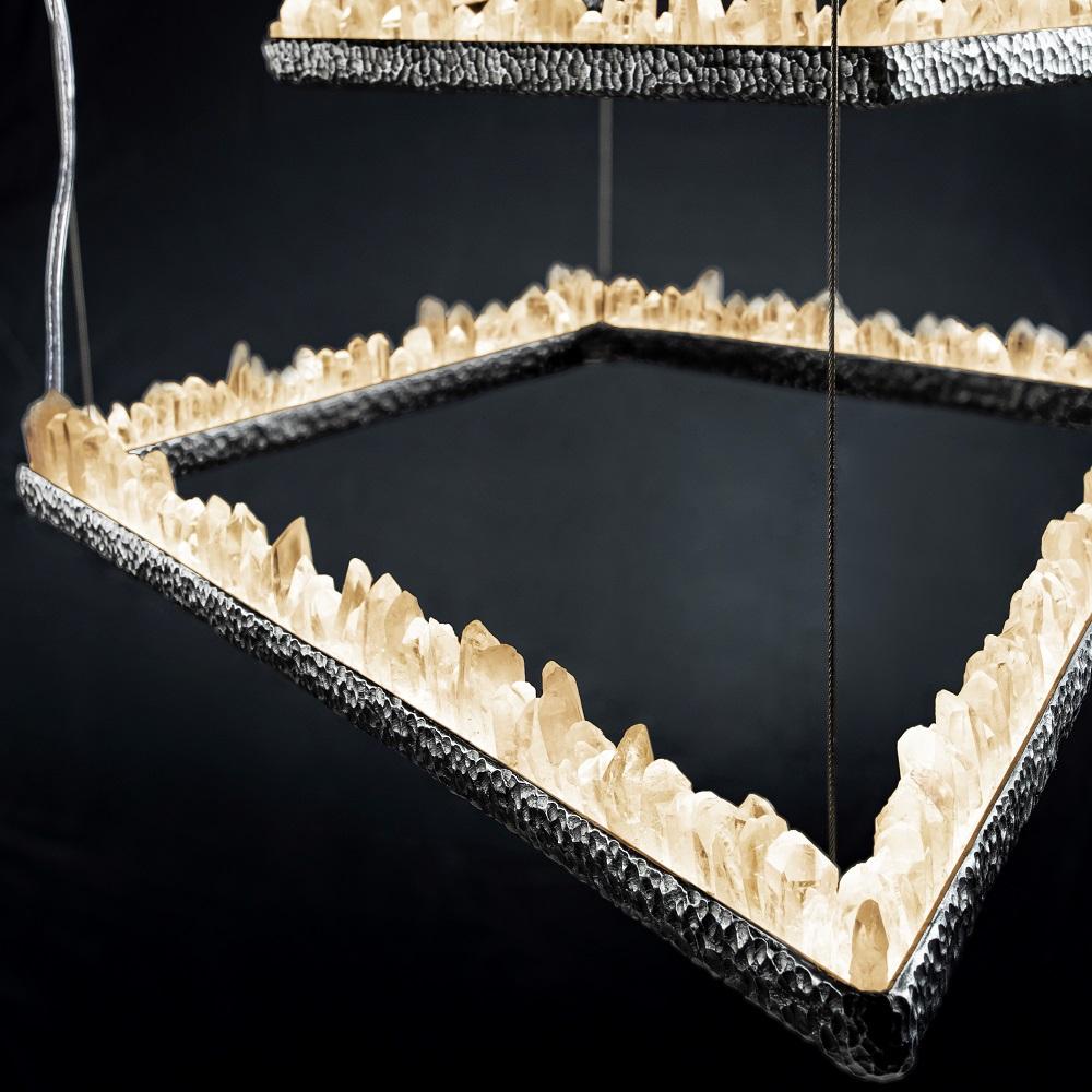 Post-Modern Quartz Pendant Light III by Aver For Sale