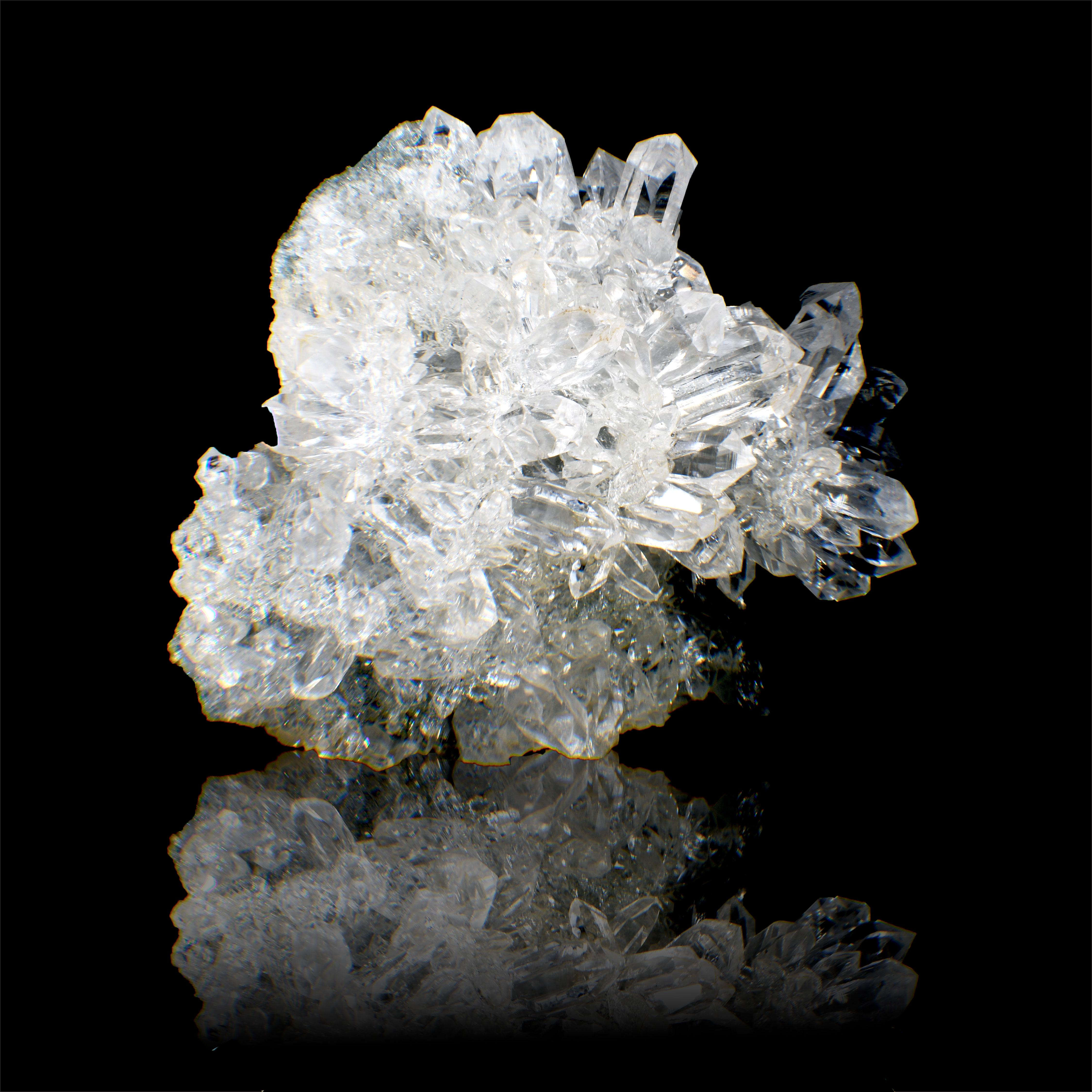 Indian Quartz Cluster with Chloride Inclusions For Sale