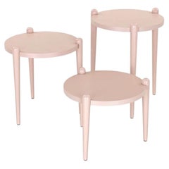 Juego de 3 Mesas de Madera Modernas de Color Cuarzo