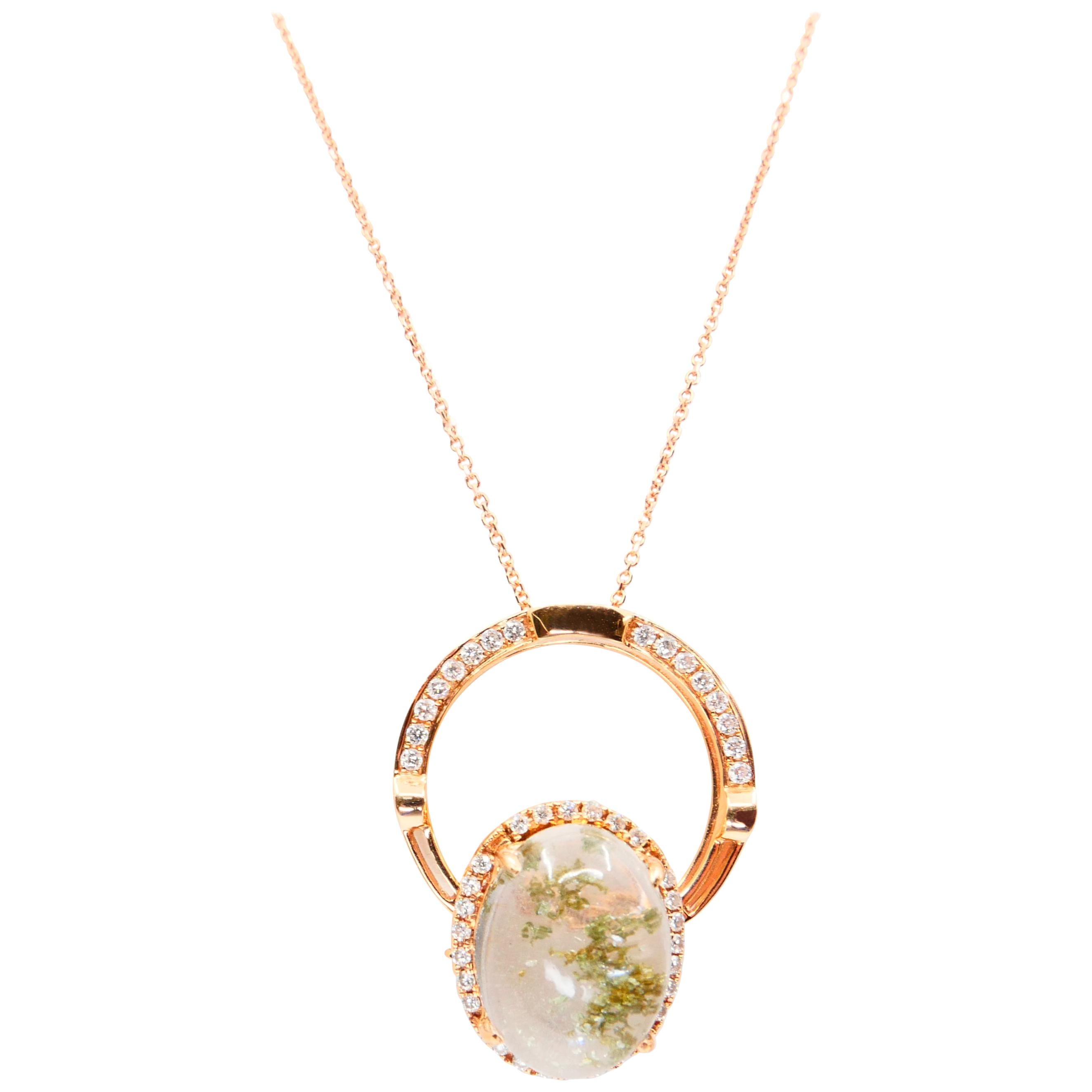 Pendentif bague en cristal et diamant, deux usages, œuvre d'art naturelle Bon état - En vente à Hong Kong, HK