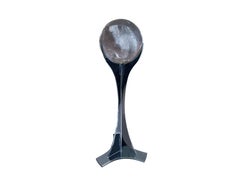 Quartz Crystal Sphere LED Floor Lamp with Steel Base, Made in Italy