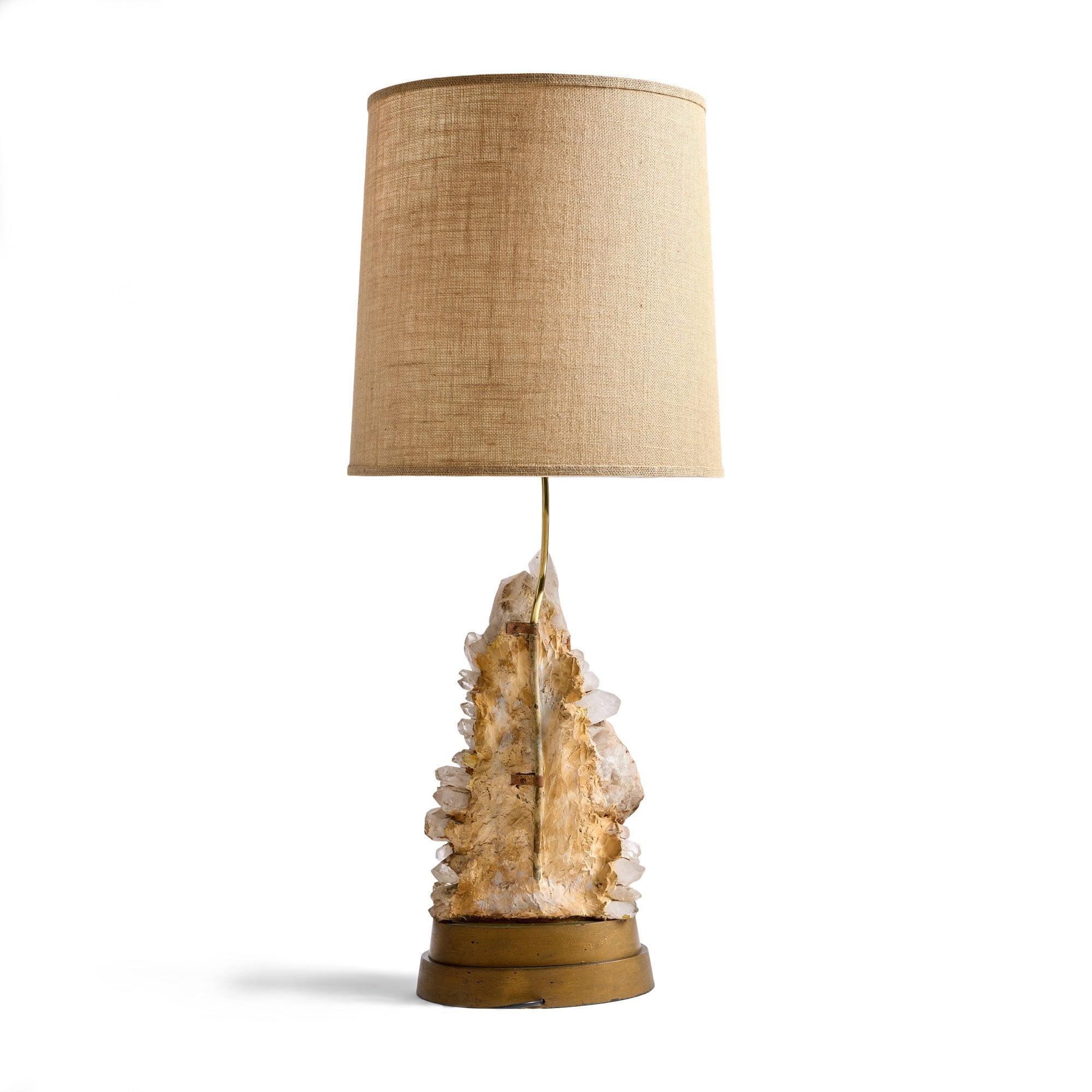 Quartz Crystal Table Lamp by Carole Stupell, 1950s In Excellent Condition For Sale In Sagaponack, NY