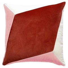 Quartz I Pink & Terracota Velvet Deluxe Handmade Decorative Cushion Quartz I Pink & Terracota Velvet Deluxe Handmade Decorative Cushion