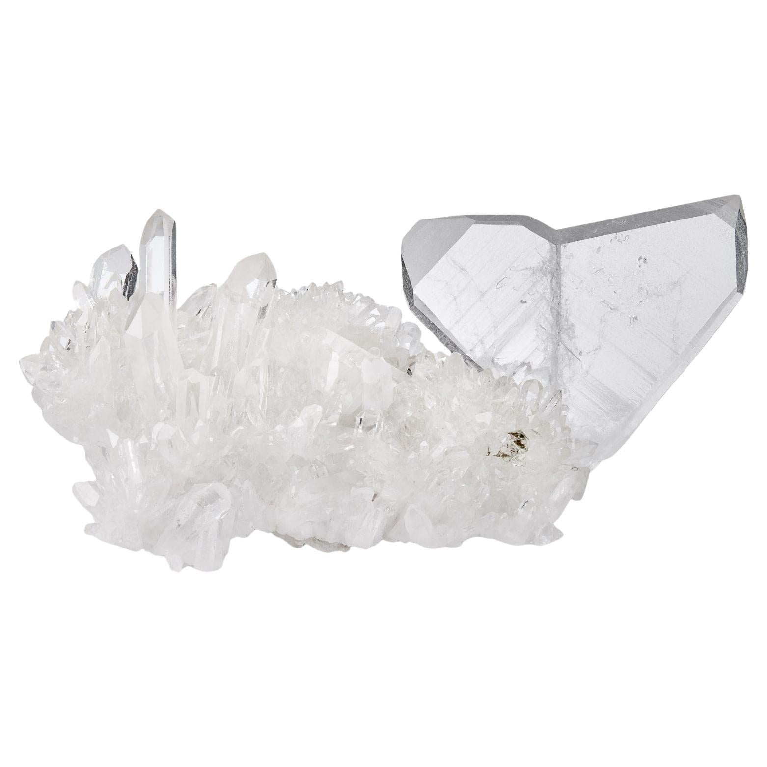 Quartz "Japan-Law" Twin, mine de quartz Gunyahang, Makalu, Népal en vente