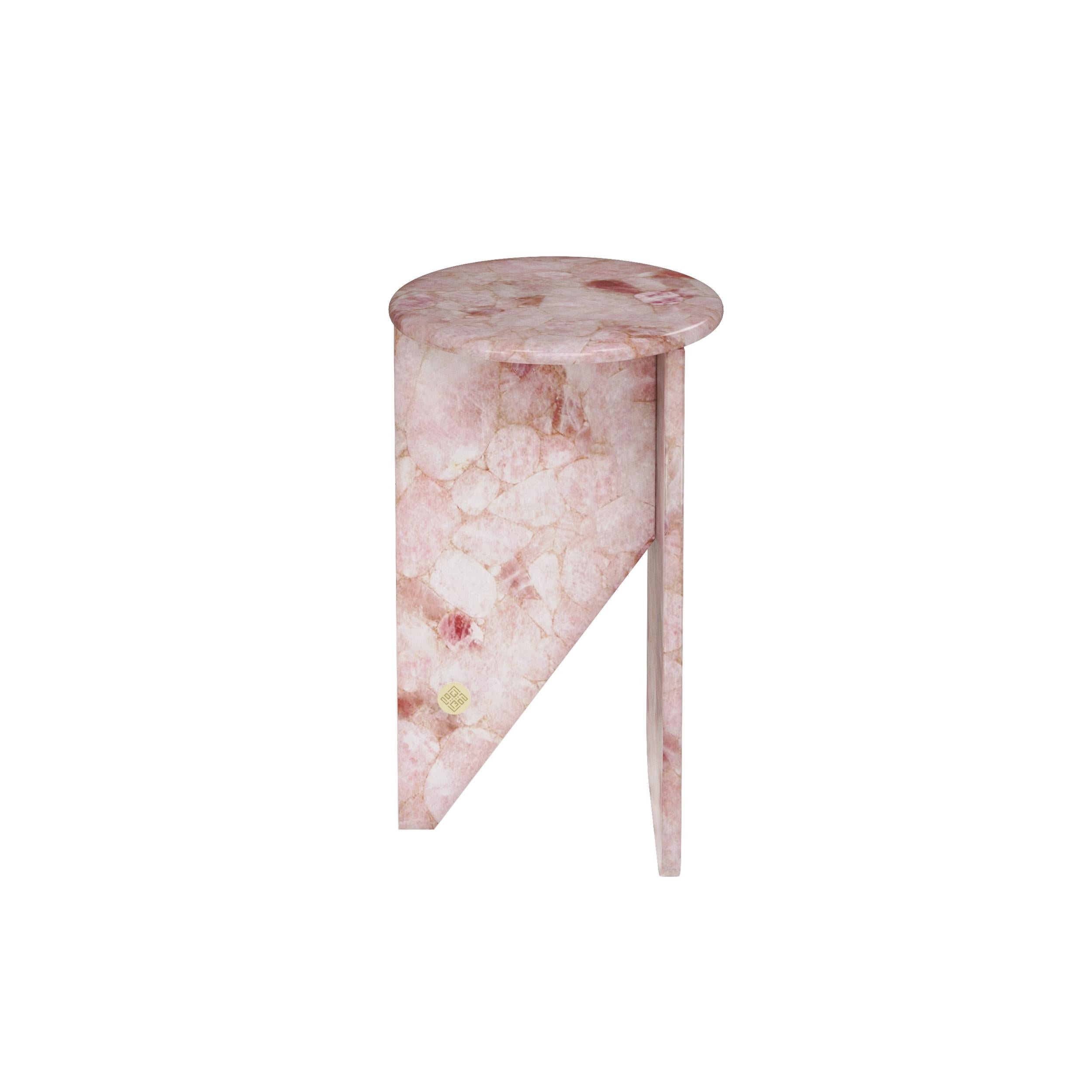 Spanish Quartz Liz Baby Love Side Table Handsculpted by Element&Co