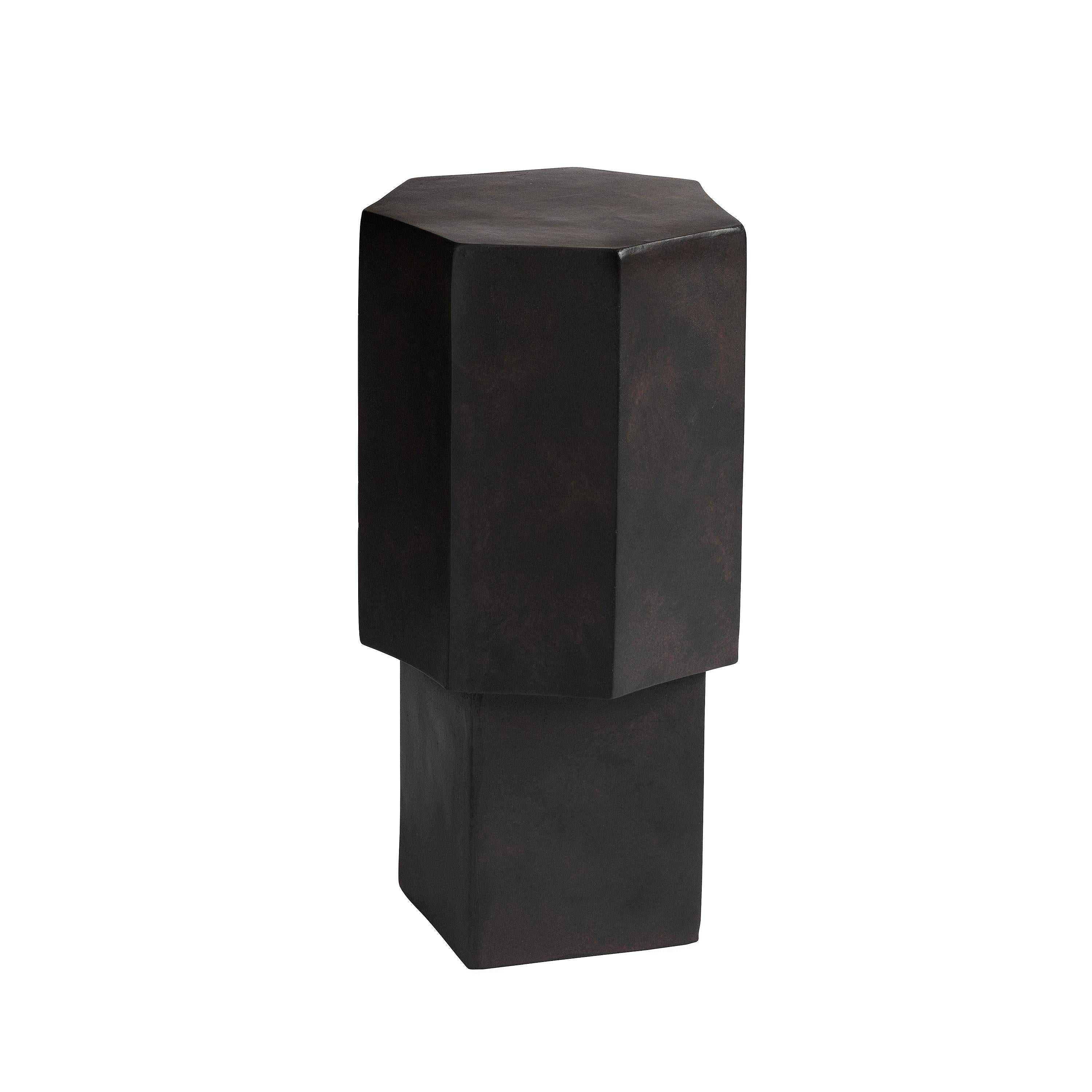 Post-Modern Quartz Maroon Side Table by NORR11 For Sale