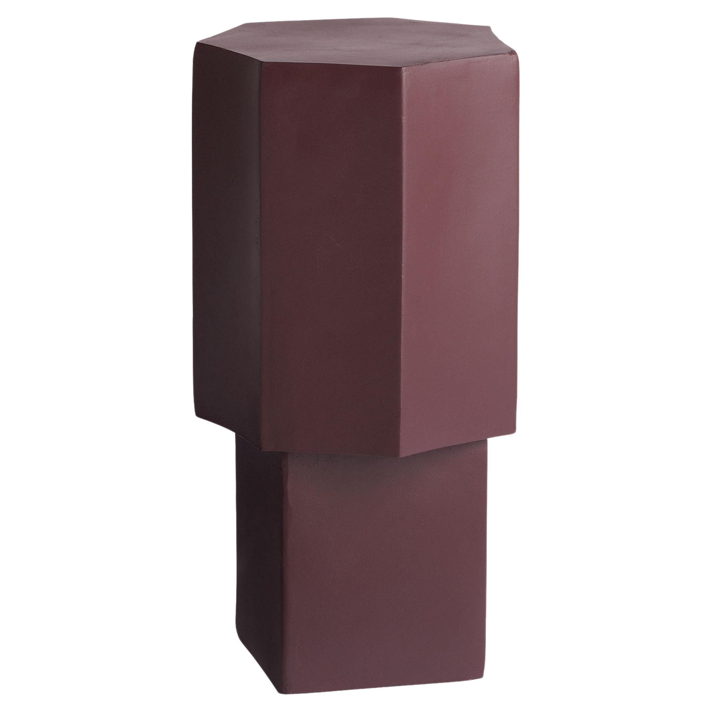 Quartz Maroon Side Table by NORR11 For Sale