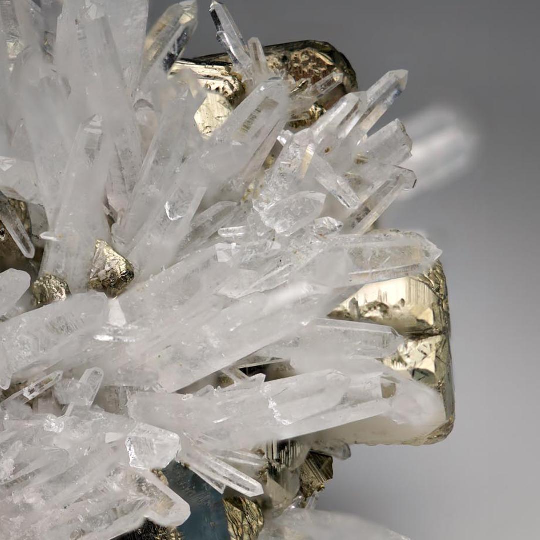 Contemporary Quartz on Pyrite From Peru For Sale