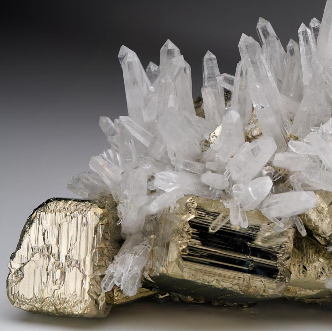 Quartz on Pyrite From Peru For Sale 3