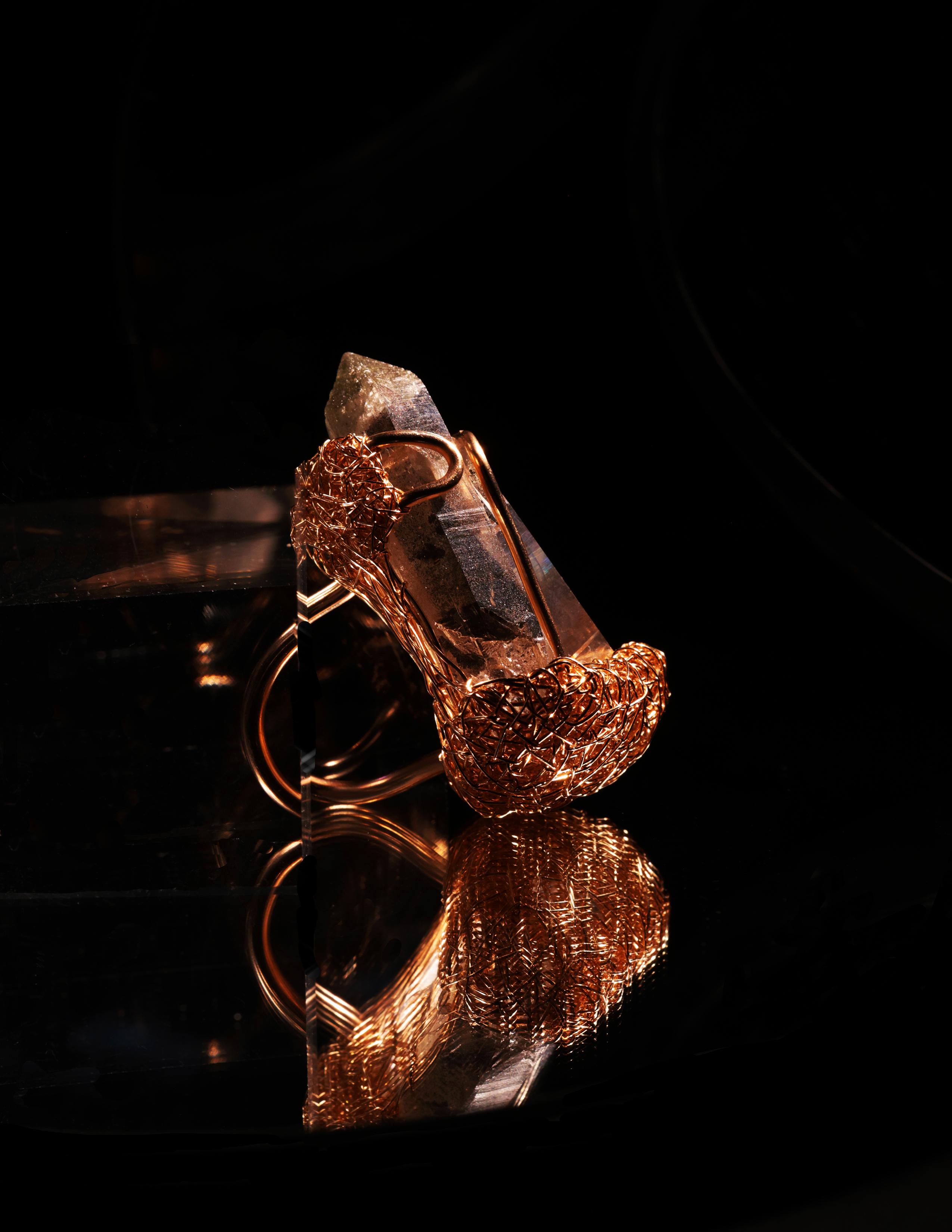 Quartz one-of-a-kind Cocktail and Statement Ring For Sale 4