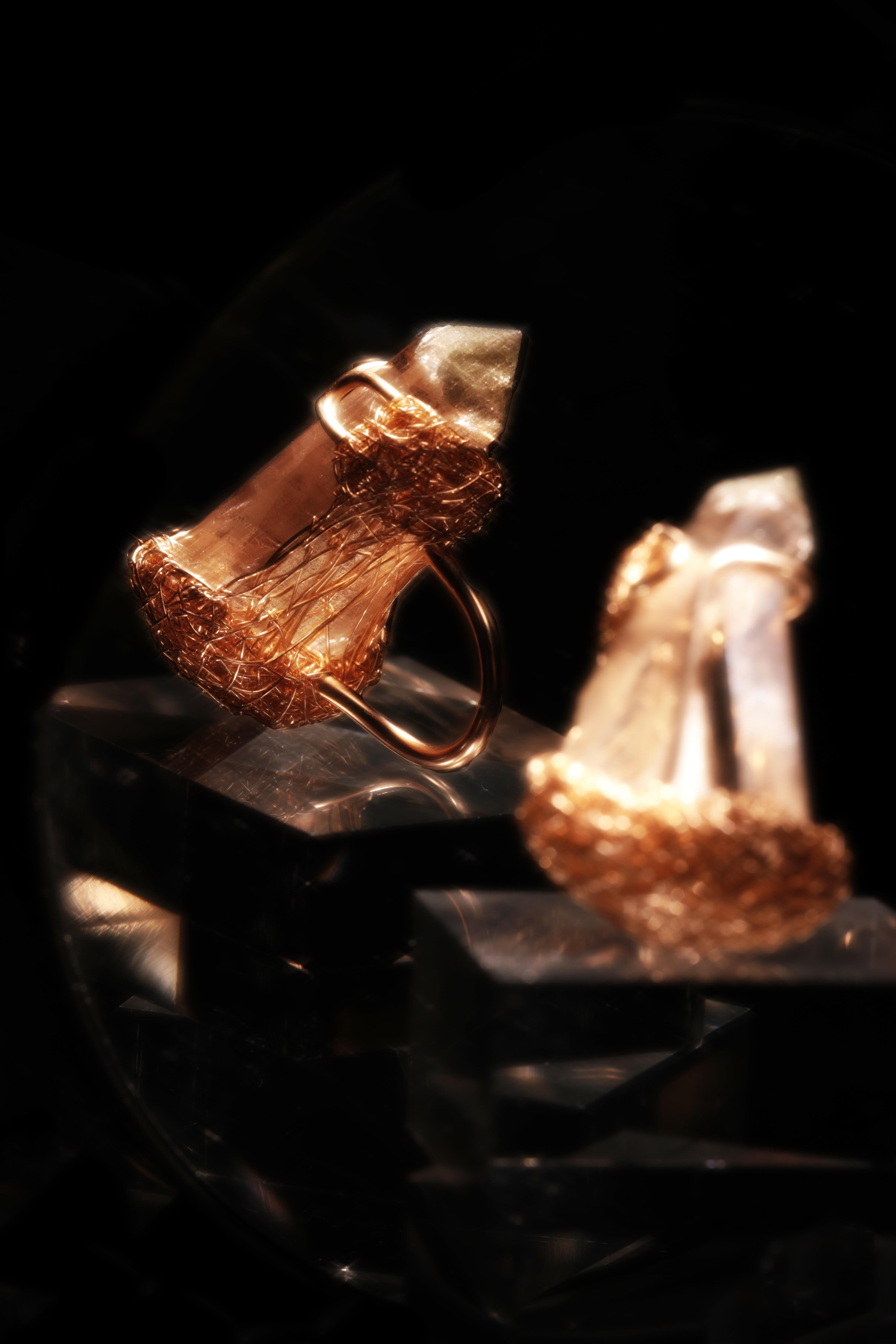 Quartz one-of-a-kind Cocktail and Statement Ring For Sale 8