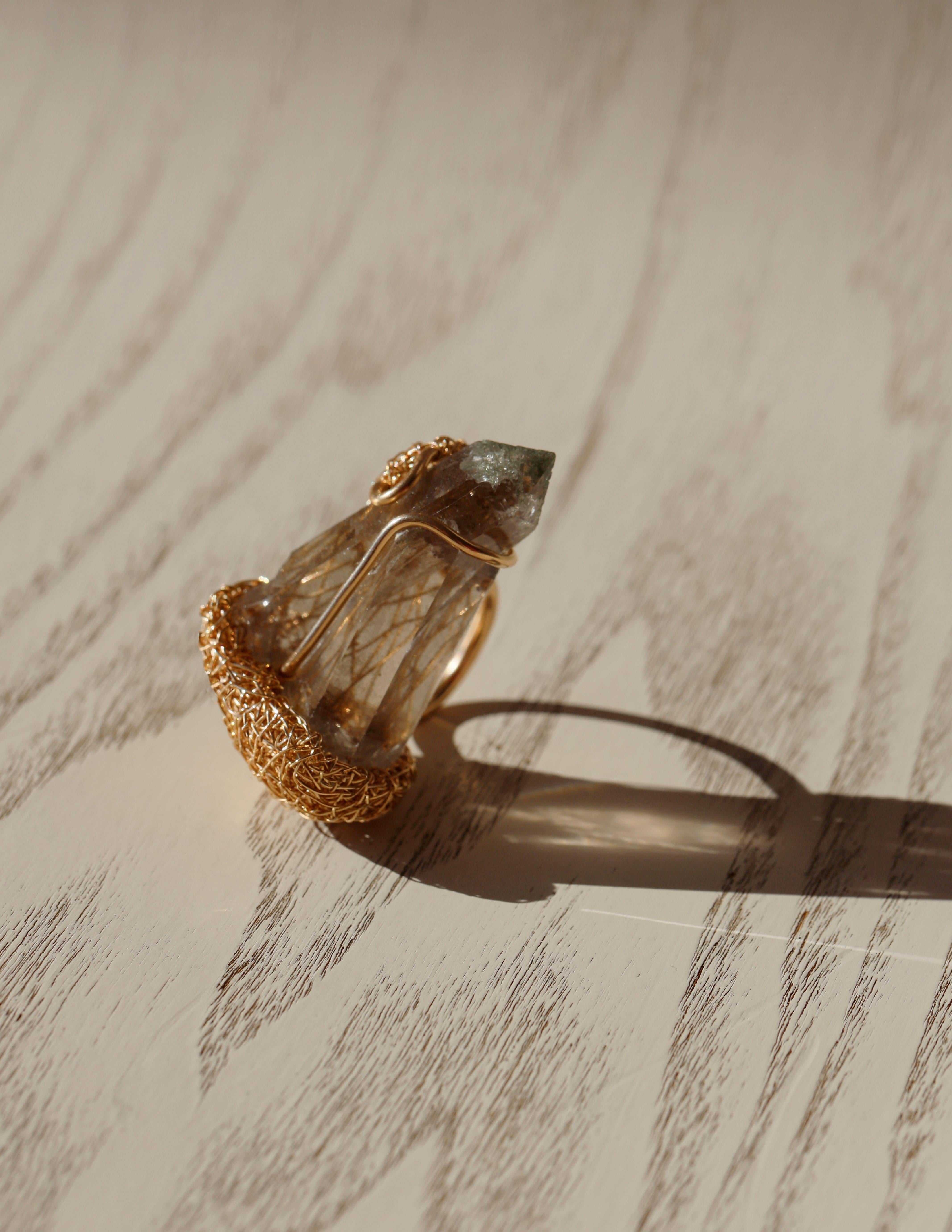 Quartz one-of-a-kind Cocktail and Statement Ring For Sale 10