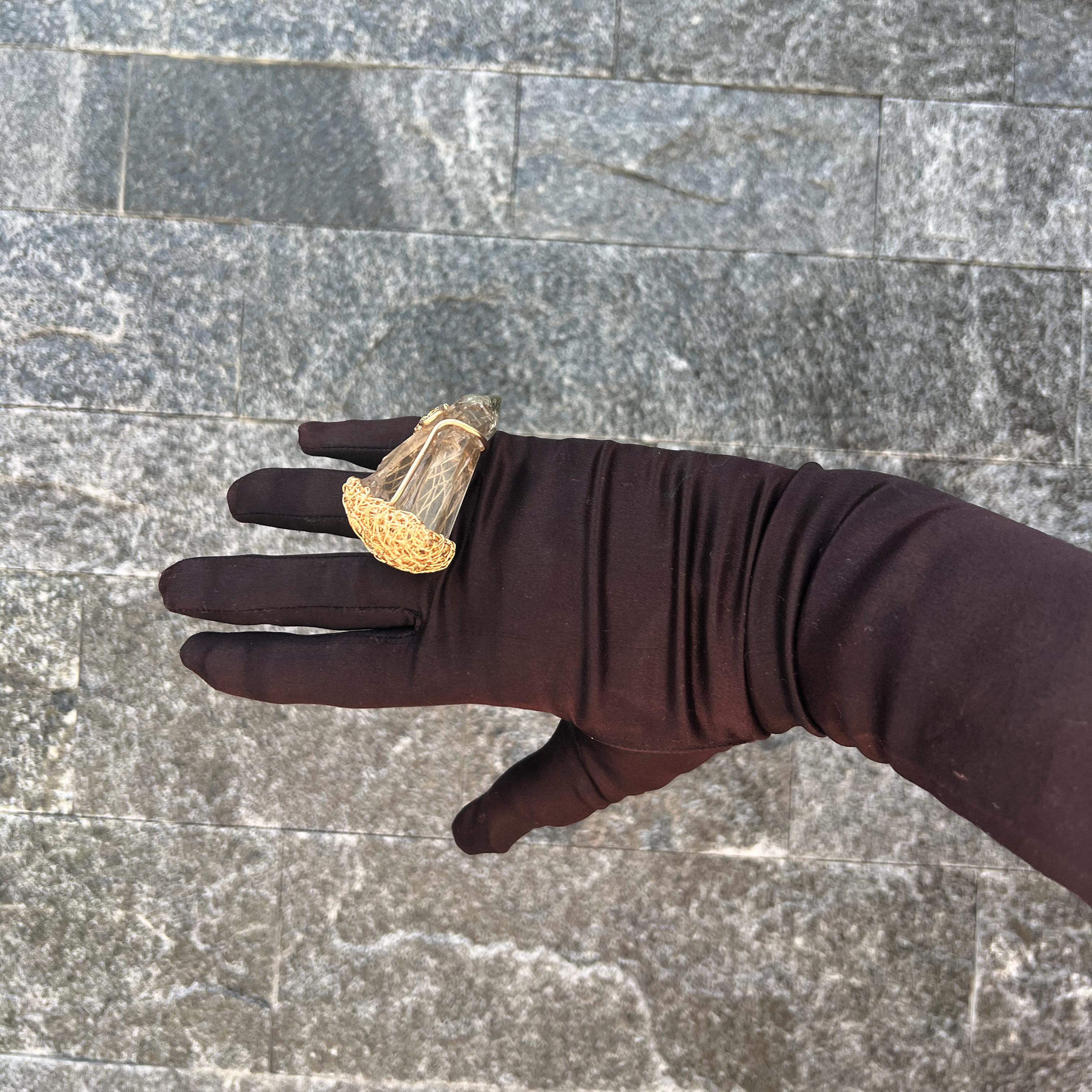 Quartz one-of-a-kind Cocktail and Statement Ring In New Condition For Sale In Engelberg, CH