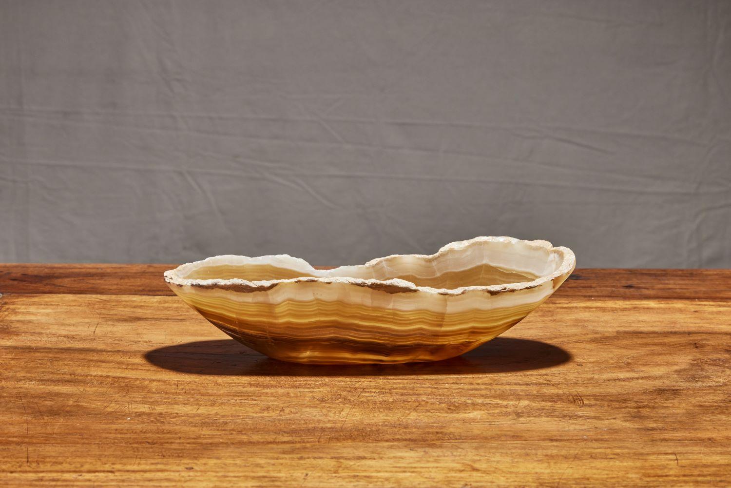 18th Century and Earlier Quartz Onyx Small Canoe