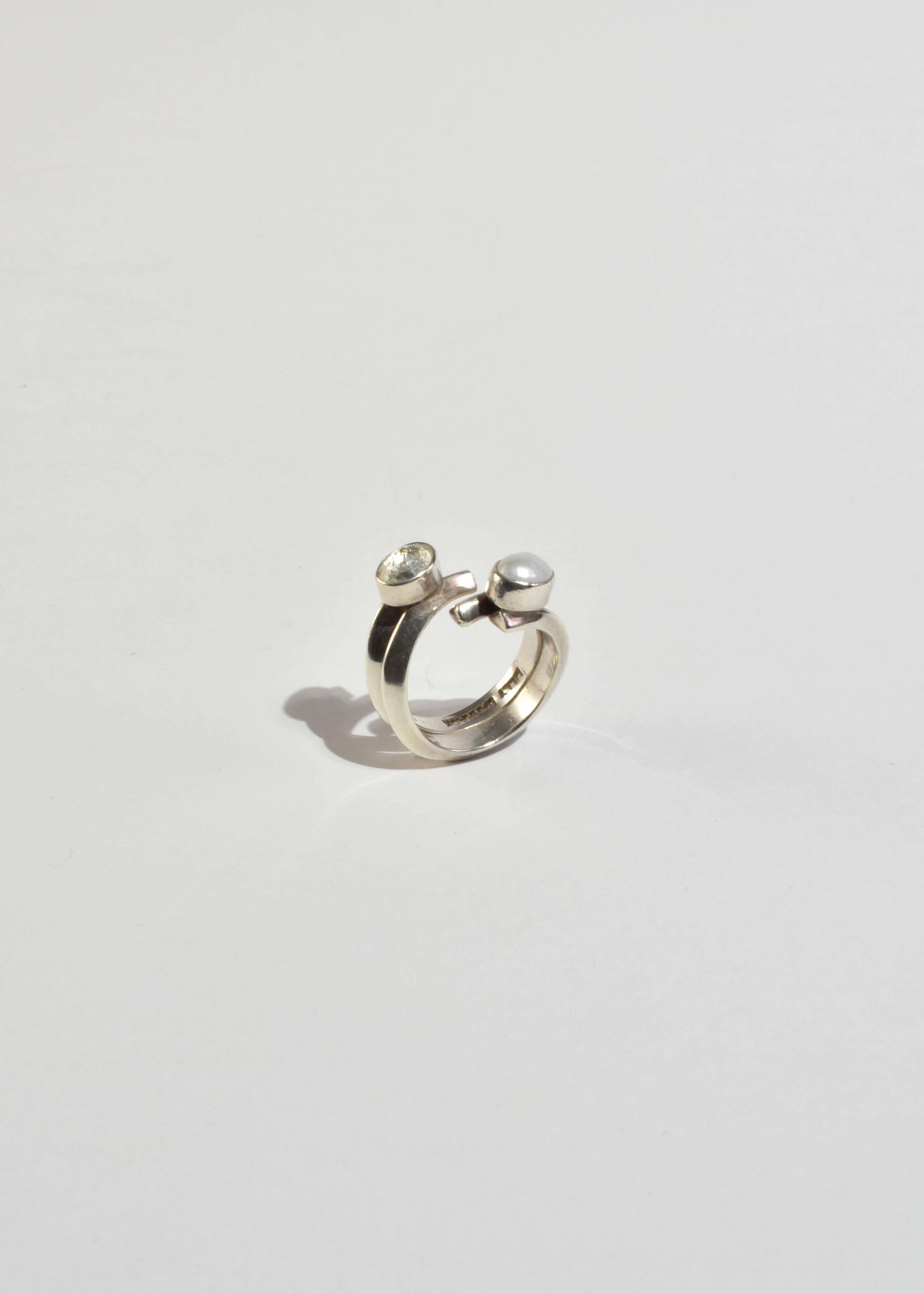 Quartz Pearl Ring In Good Condition For Sale In Richmond, VA