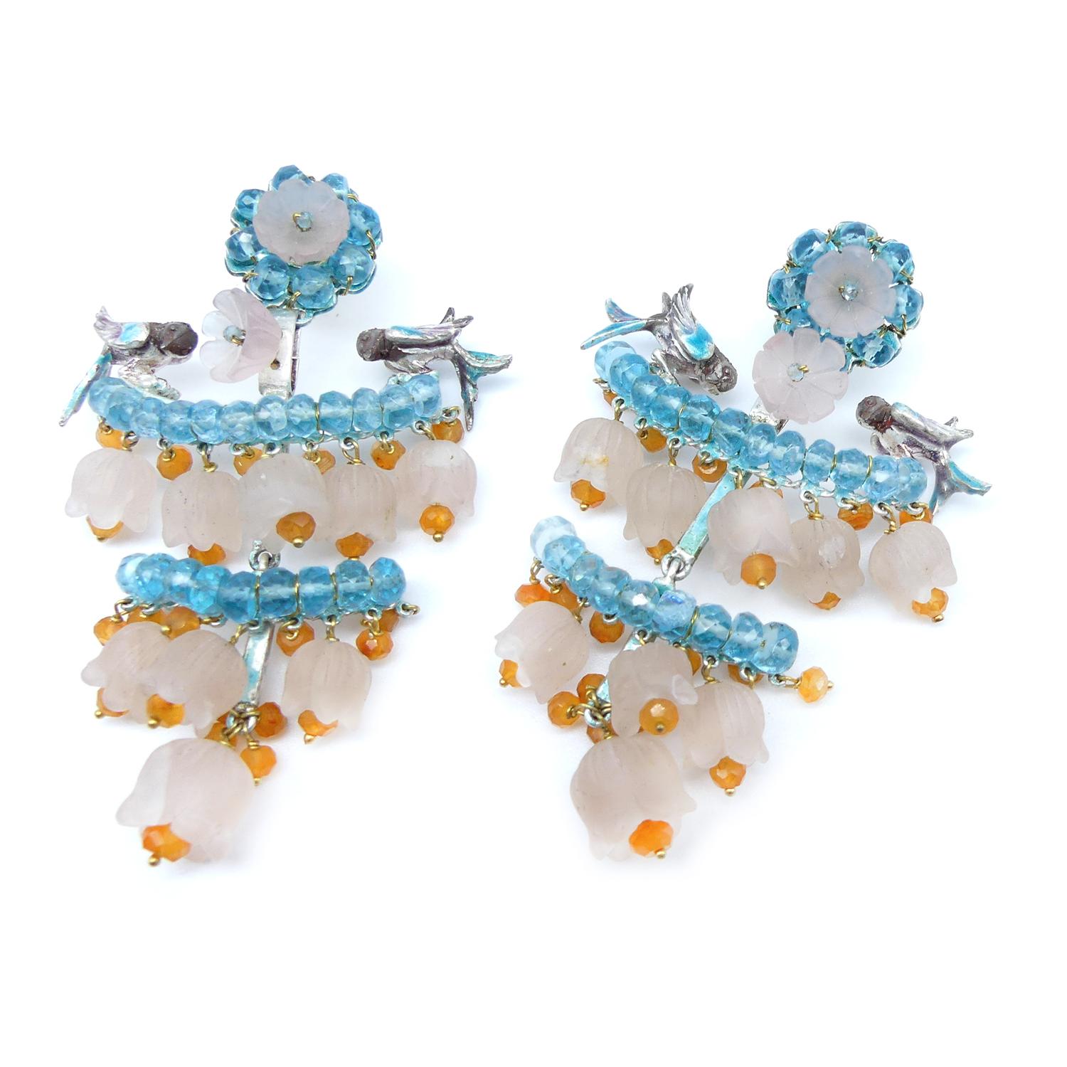 21st Century Sapphires Apatite Birds Oranges Flowers Silver Enameled Earrings

Quartz Sapphires Apatite Traditional Valencian Silver enameled Earrings Vicente Gracia

These earrings are part of the collection inspired by the Valencian Traditional