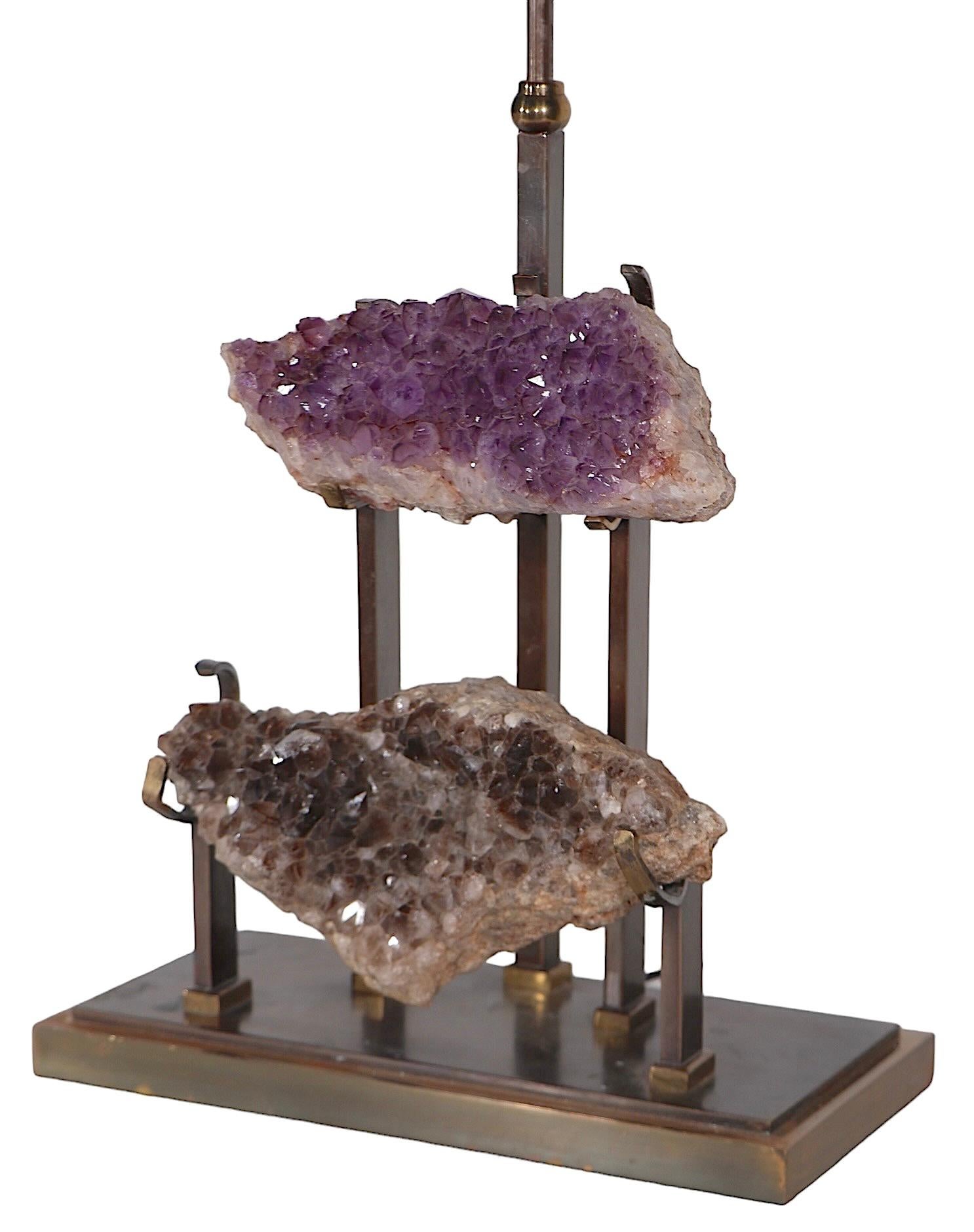 Quartz Specimen Lamp att. to Willy Daro c 1960/70's For Sale 3