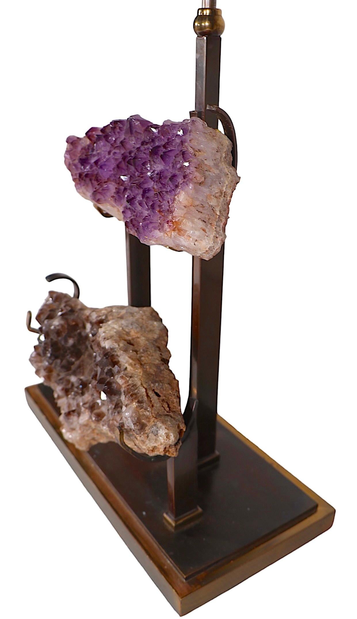20th Century Quartz Specimen Lamp att. to Willy Daro c 1960/70's For Sale
