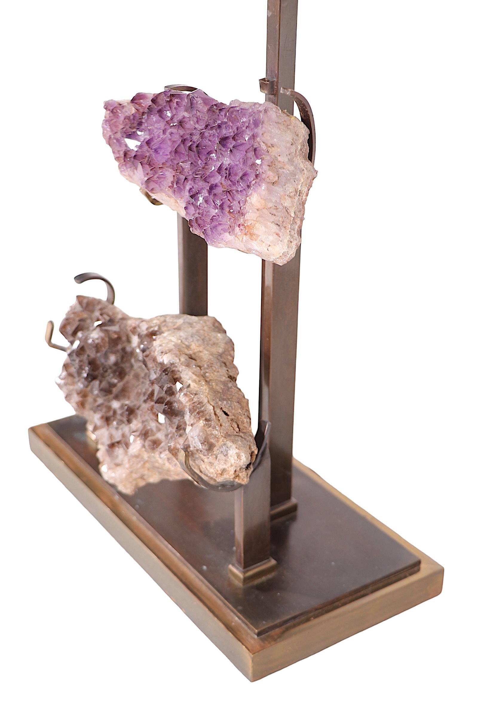 Quartz Specimen Lamp att. to Willy Daro c 1960/70's For Sale 2