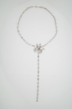 Quarz Rebe Lariat in 925 Silber, klarer Quarz & Citrin von Shana Cave