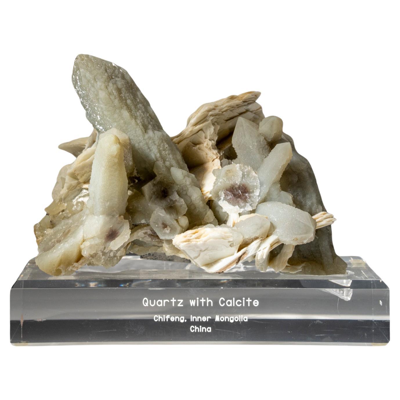 Quartz with Calcite from Chifeng, Inner Mongolia, China For Sale